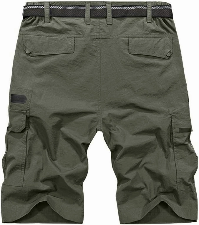 Jessie Kidden Mens Outdoor Casual Expandable Waist Lightweight Water Resistant Quick Dry Fishing Hiking Shorts