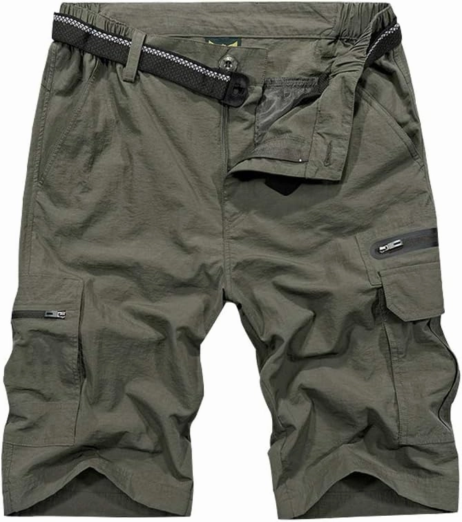 Jessie Kidden Mens Outdoor Casual Expandable Waist Lightweight Water Resistant Quick Dry Fishing Hiking Shorts