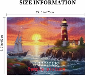 Jigsaw Puzzles 1000 Pieces Beach Amusement Park Formation Wooden Game Props Educational Toys Intellectual Puzzles 29.5'' x 19.6''