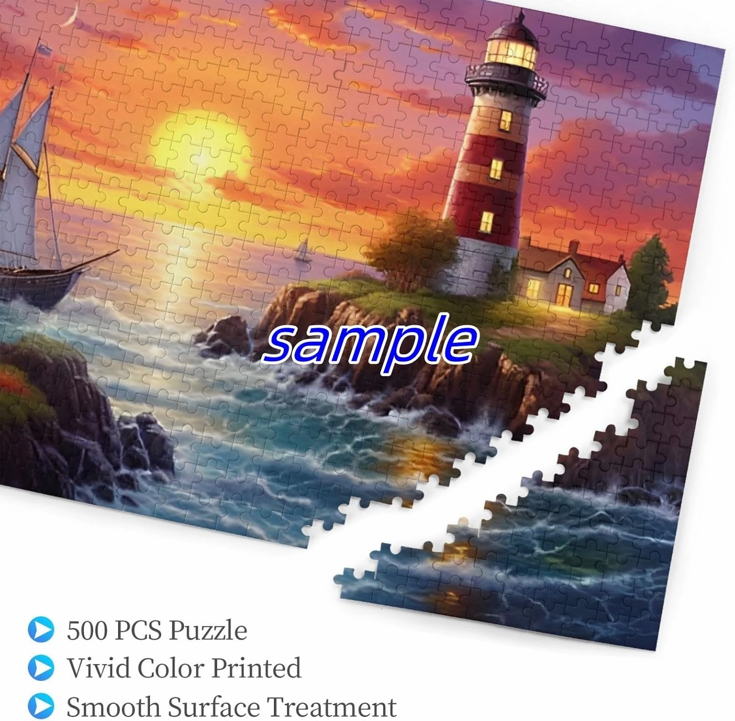 Jigsaw Puzzles 1000 Pieces Beach Amusement Park Formation Wooden Game Props Educational Toys Intellectual Puzzles 29.5'' x 19.6''