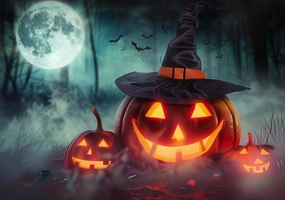 Jigsaw Puzzles 500 Pieces for Adults Jack-o'-Lantern bat Pointed Hat Halloween Letter on Back No Dust, Home Decor Birthday Party Gift Toy for Men Women 20.4'' x 14.9''