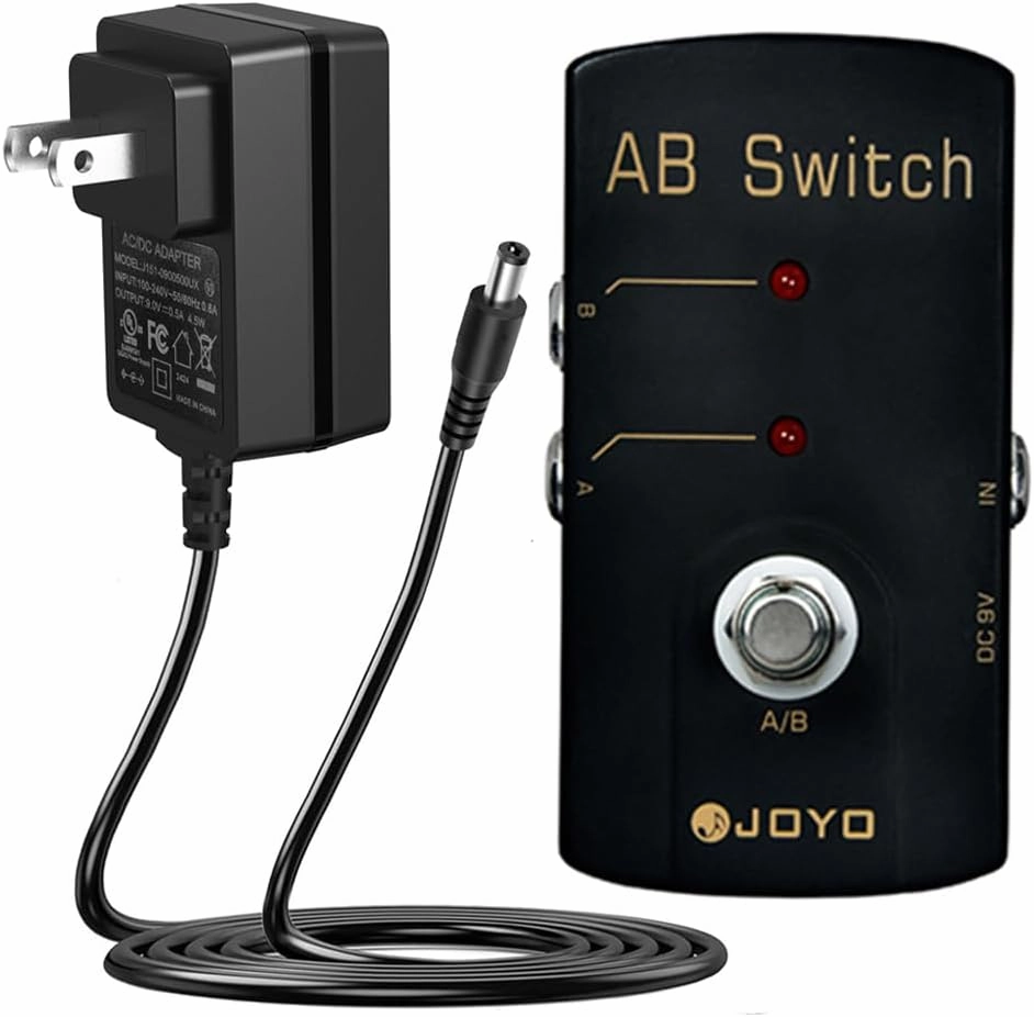 JOYO A/B Switch Guitar Pedal JF-30 with DC 9V 500mA Pedal Power Adapter