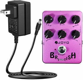 JOYO British Sound Guitar Effect Pedal JF-16 with DC 9V 500mA Pedal Power Adapter