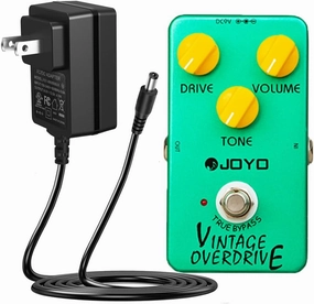 JOYO Vintage Overdrive Pedal JF-01 with DC 9V 500mA Pedal Power Adapter