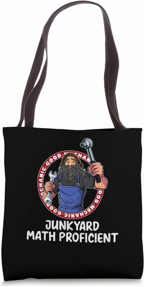 Junkyard Math Proficient Mechanic Dad Maintenance Man Daddy Tote Bag
