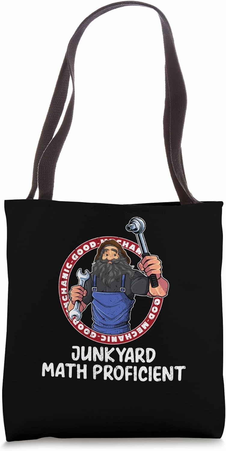 Junkyard Math Proficient Mechanic Dad Maintenance Man Daddy Tote Bag