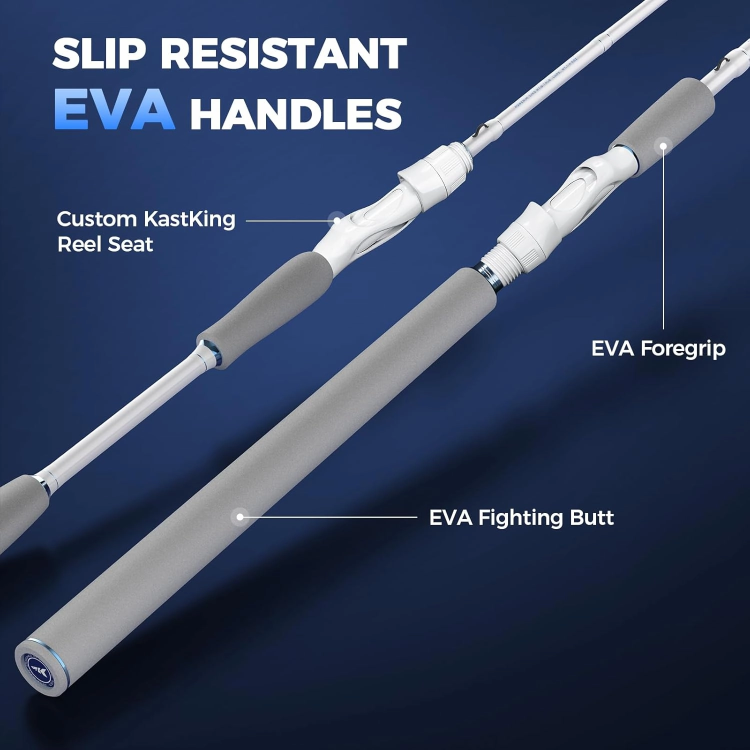 KastKing Centron Lite Twin Tip Fishing Rods, IM6 Graphite Blanks, Twin Tip Fishing Rods, Stainless Steel Guides with Ceramic Rings, Split or Full Rear EVA Handle Design, Drop Shot Hook Keeper