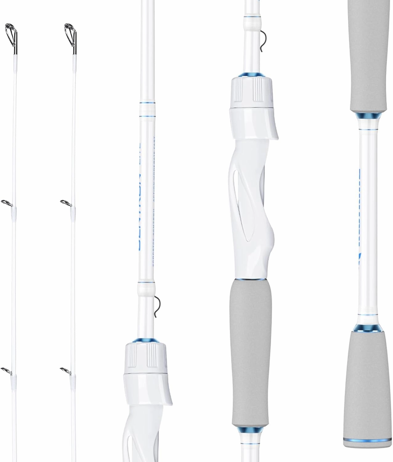 KastKing Centron Lite Twin Tip Fishing Rods, IM6 Graphite Blanks, Twin Tip Fishing Rods, Stainless Steel Guides with Ceramic Rings, Split or Full Rear EVA Handle Design, Drop Shot Hook Keeper