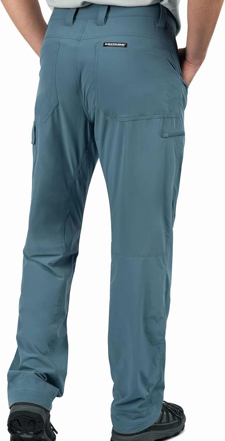 KastKing Wind Crest Fishing Hiking Pants, Water Repellent Lightweight Mens Travel Climbing Pants, UPF 50  Stretch Material