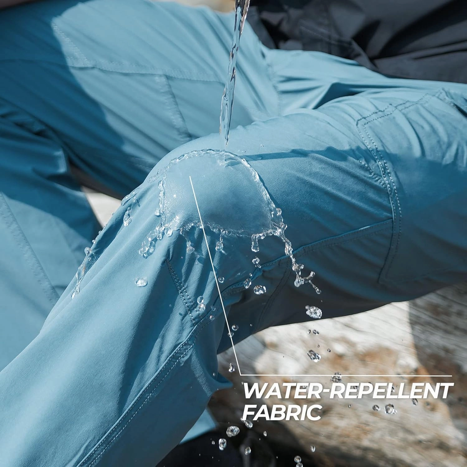 KastKing Wind Crest Fishing Hiking Pants, Water Repellent Lightweight Mens Travel Climbing Pants, UPF 50  Stretch Material