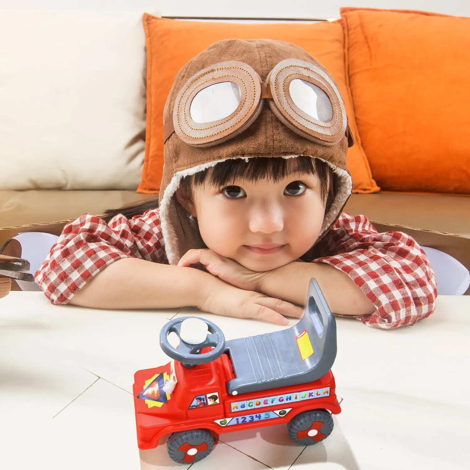 Kids Baby City Ride on Push Car Ride with Backrest Musical Horn For Children Kids Toy Ride-on, Kids Toys Toddler Baby Toy Baby Car , Truck, Etc Suitable for Kids Boys / Girls