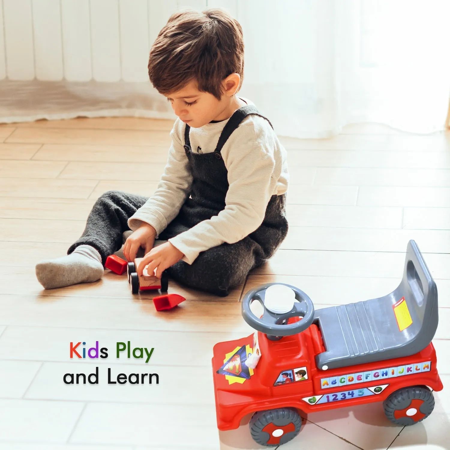 Kids Baby City Ride on Push Car Ride with Backrest Musical Horn For Children Kids Toy Ride-on, Kids Toys Toddler Baby Toy Baby Car , Truck, Etc Suitable for Kids Boys / Girls