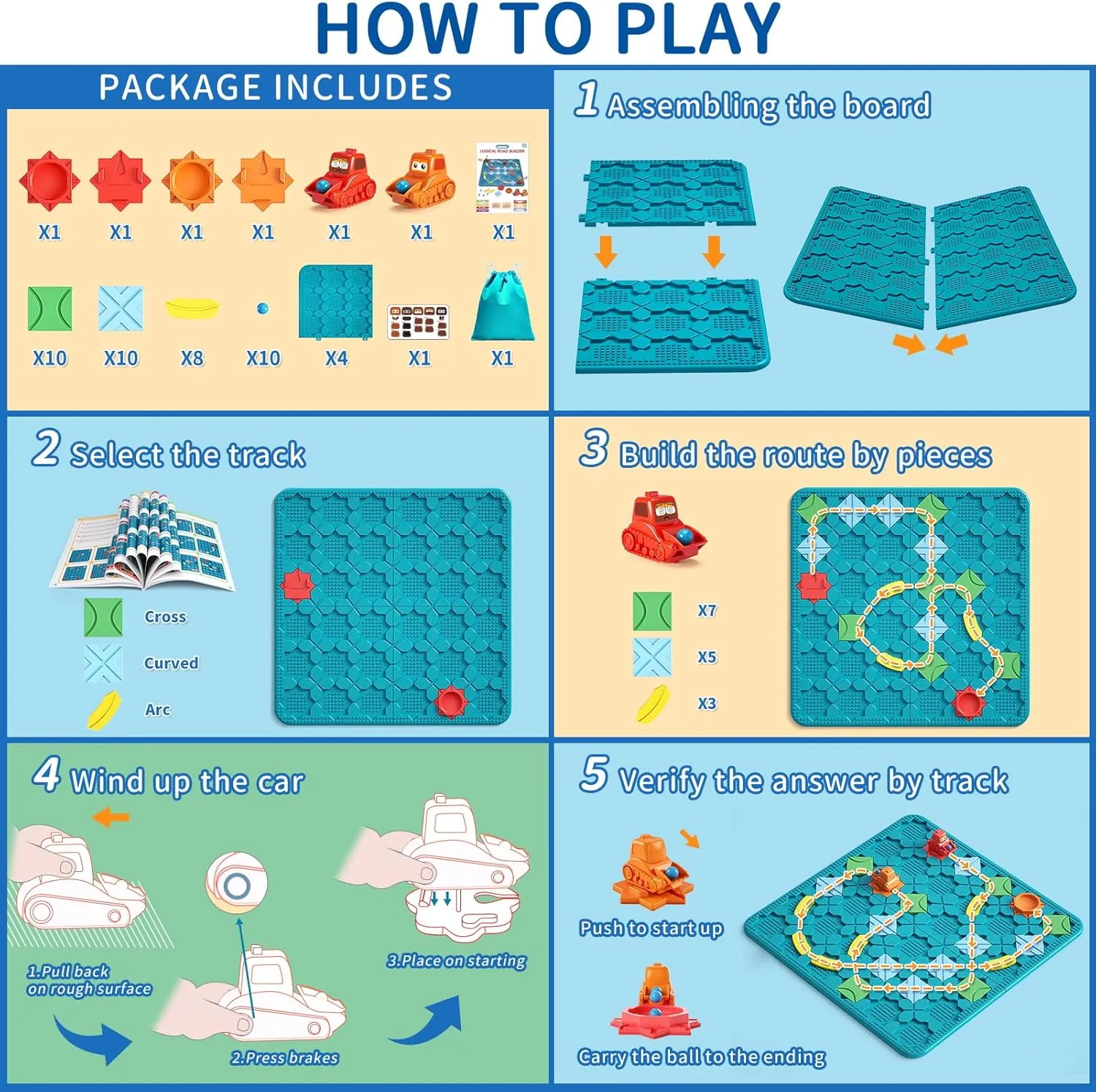 Kids Board Games Learning Toys, STEM Educational Logic Kits with 200  Challenges & 4 Difficulty Levels, Brain Puzzles Maze Games for Boys Girls Ages 3-10 Birthday Gifts