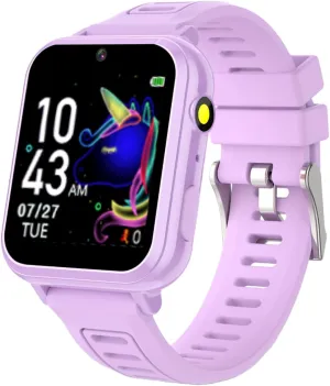 Kids Smart Watches Girls with HD Touch Screen Camera Music Player 24 Puzzle Games Pedometer Alarm Clock Calculator Torch, 12/24 hr Kids Watches Toys for Age 3-12 Year Olds Gifts Girls…
