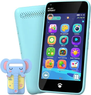 Kids Toys Phone Christmas Birthday Gifts for 3 4 5 6 7 8 9 Year Old with 3.97" Touchscreen, Toddler Toys Phone with Music Player Puzzle Games 16 GB Storage Alarm Learning Toys for Boys Girls