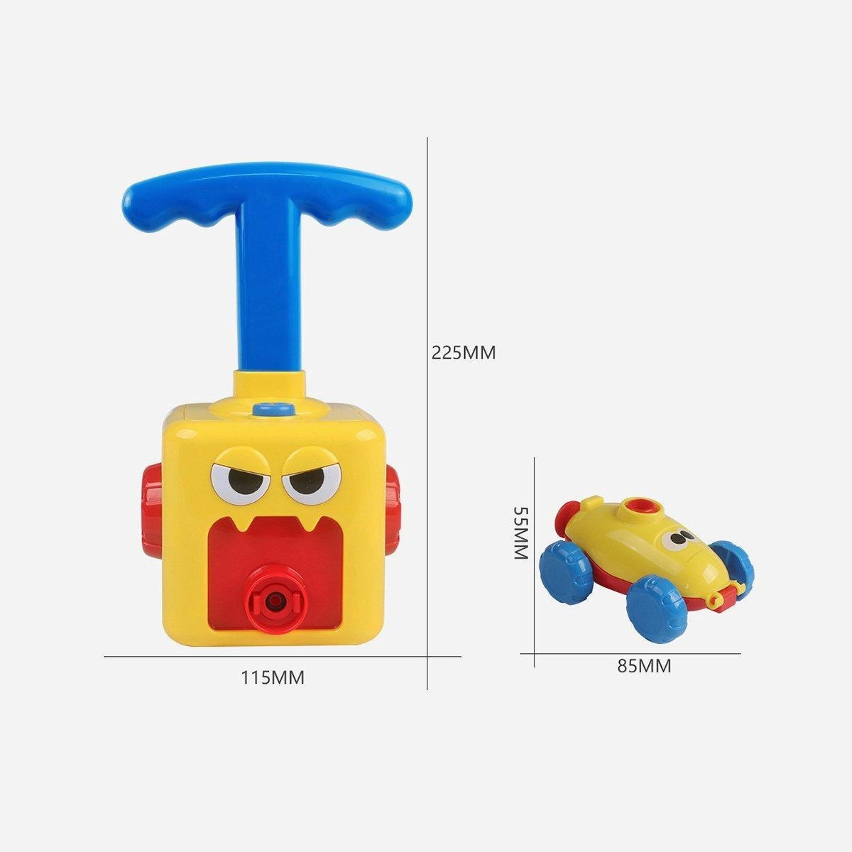 Kids Balloon Powered Car Toy Air Pump Racer Launcher Fun Vehicle Pump Toys