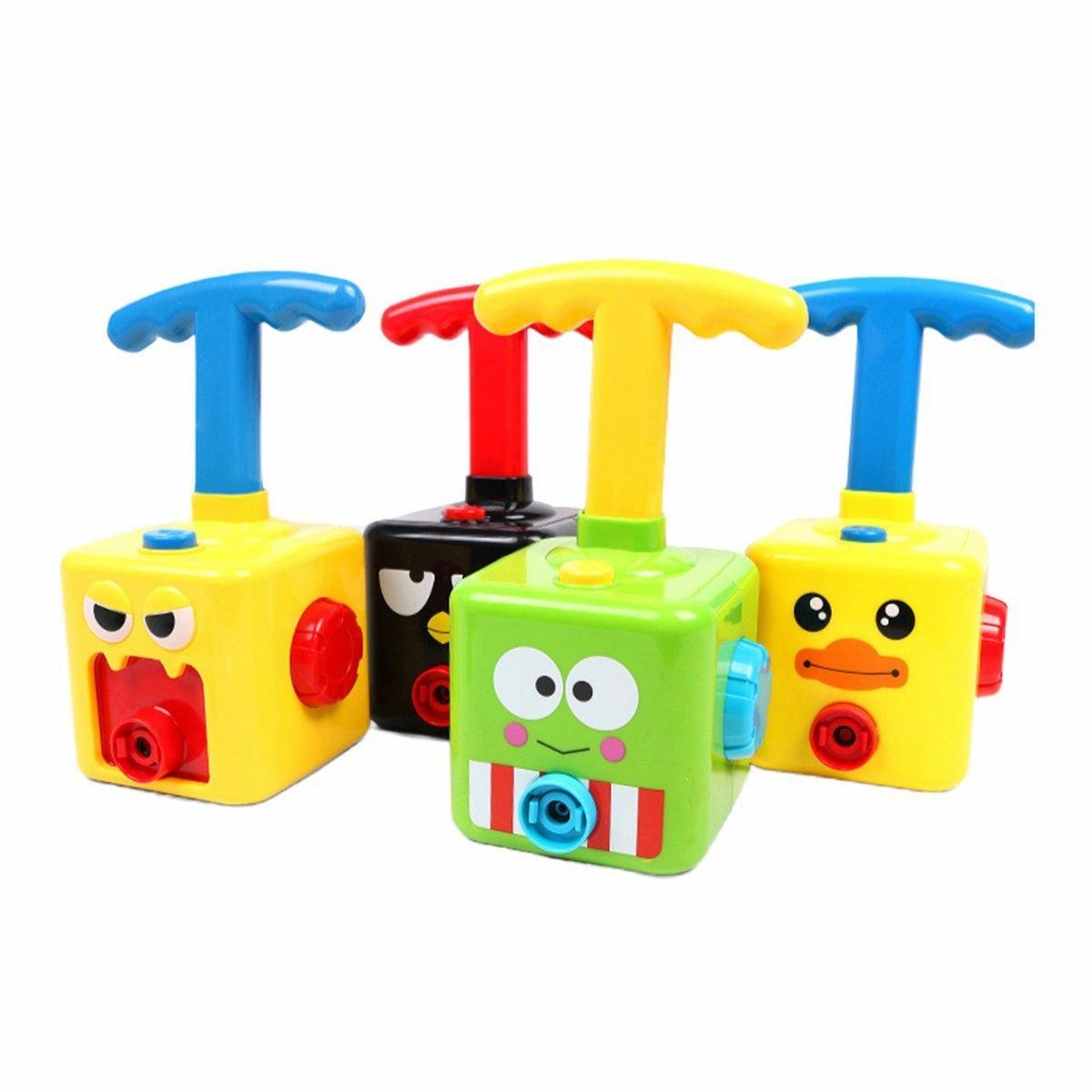 Kids Balloon Powered Car Toy Air Pump Racer Launcher Fun Vehicle Pump Toys