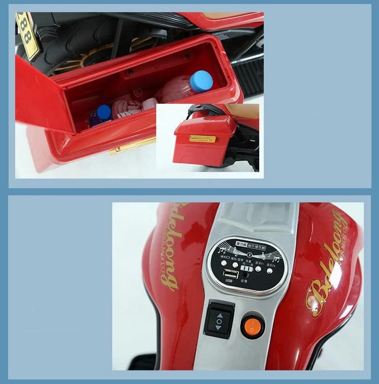 Kids Electric Motorbike Tricycle Ride-On Retro Scooter