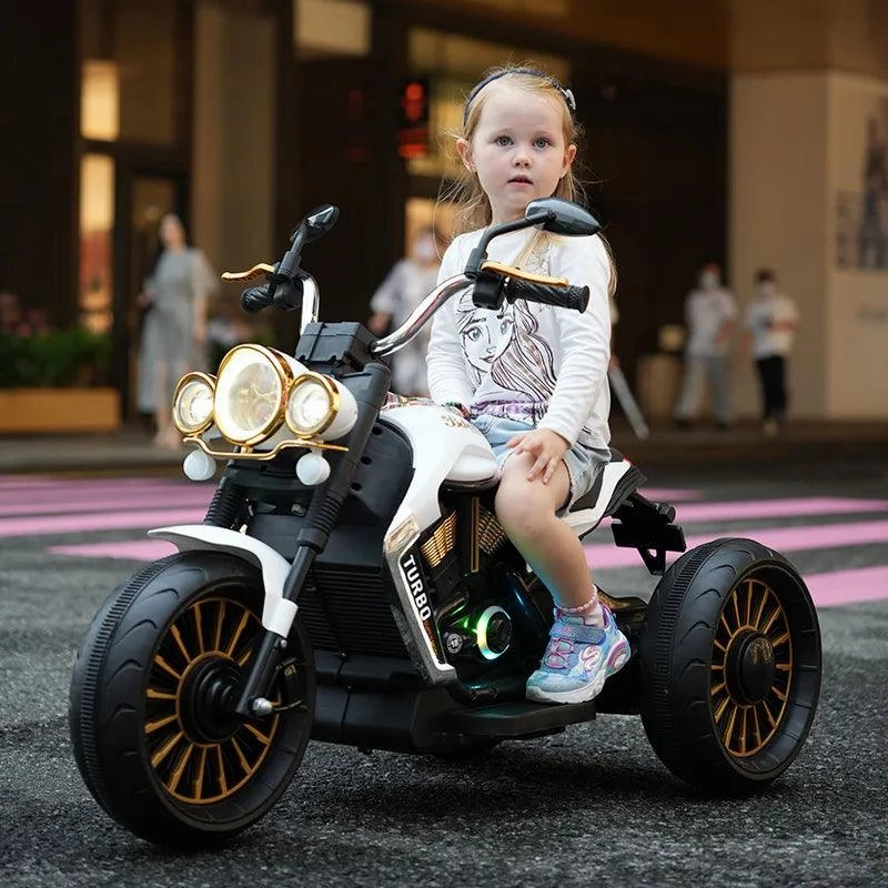 Kids Electric Motorbike Tricycle Ride-On Retro Scooter