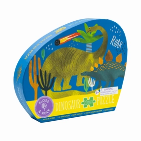Kids Puzzle | Dino 20pc "Dinosaur" Shaped Jigsaw | Floss and Rock