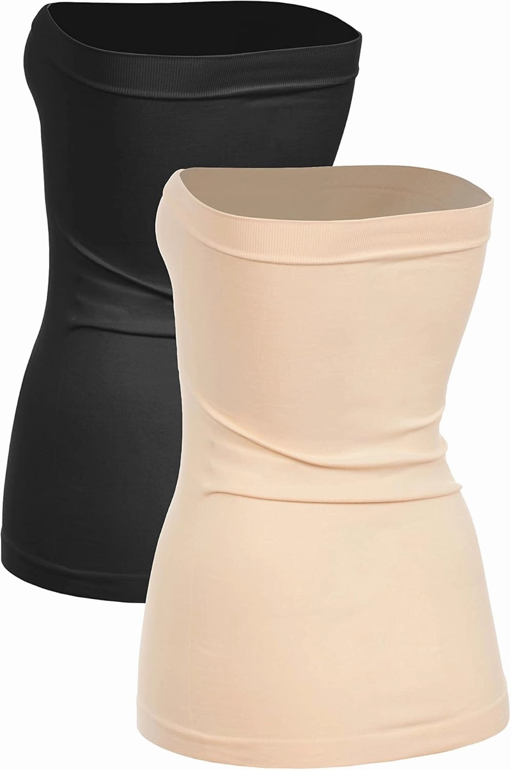 Kurve Women's Seamless Stretch Long Bandeau Tube Top (XS/S, M/L, L/XL, XL/XXL) -Made in USA-