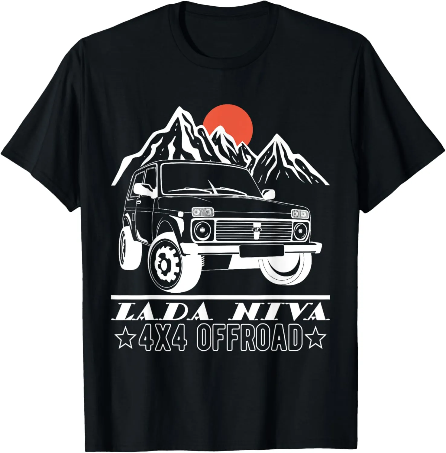 Lada Niva 4x4 Offroad Off-Road Vehicle Russia USSR T-Shirt