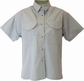 Ladies Short Sleeve Fishing Button Down Shirt, Breathable Outdoors Casual Lightweight Shirt
