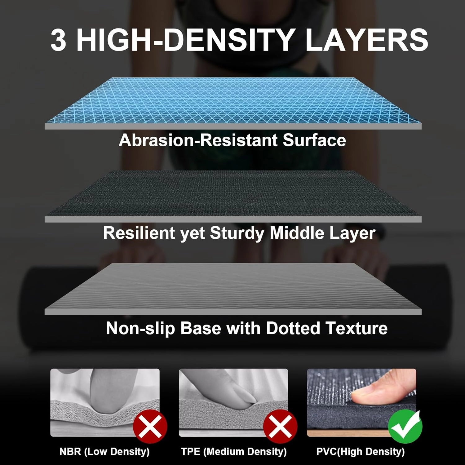 Large Exercise Mat 8'x5'|12'x6' Workout Mat for Home Gym Mats Exercise Heavy Duty Gym Flooring Fitness Mat Large Yoga Mat Cardio Mat for Weightlifting, Jump Rope, MMA, Shoe-Friendly