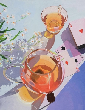 Leah Gardner Diamonds and Daisies 450 Piece Puzzle