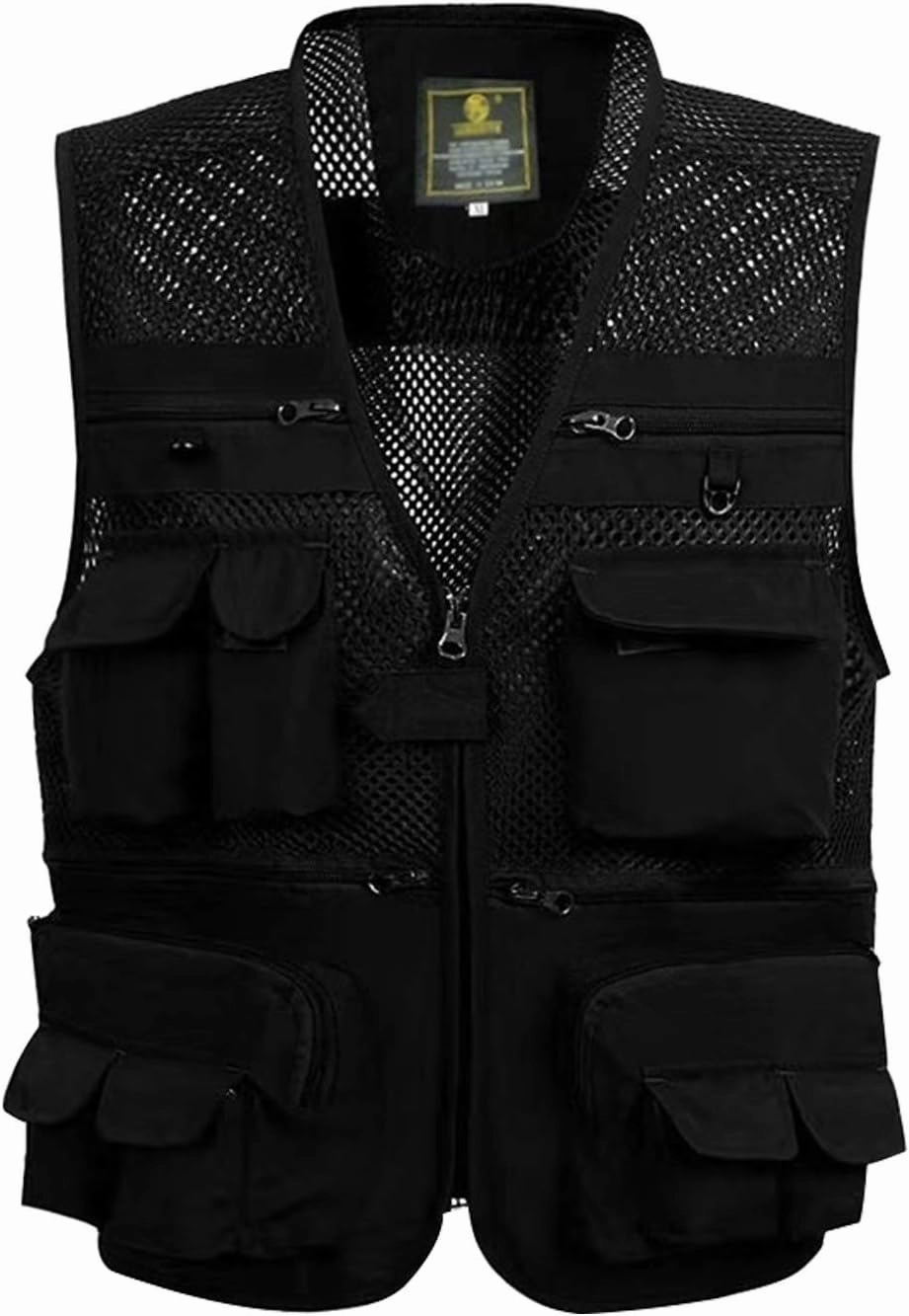 Lentta Men's Fishing Vest Summer Outdoor Lightweight Work Photo Vest 16 Pockets