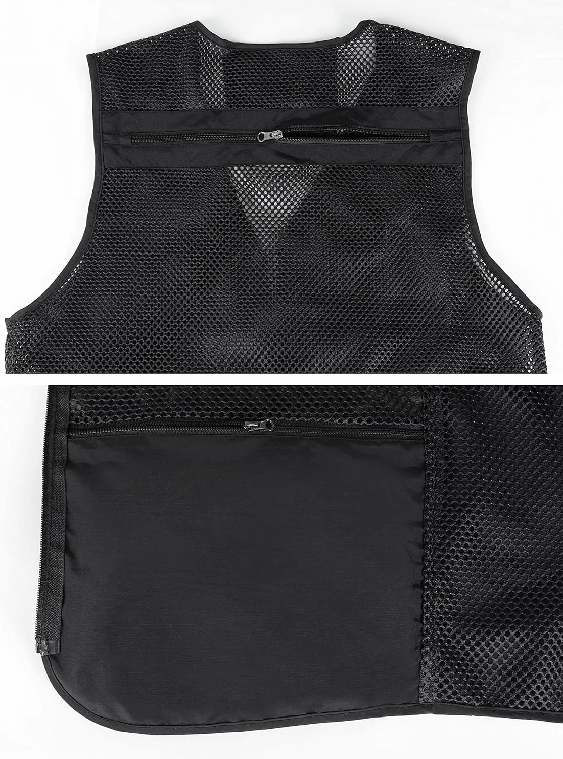 Lentta Men's Fishing Vest Summer Outdoor Lightweight Work Photo Vest 16 Pockets