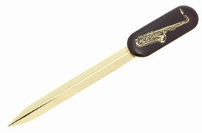 LETTER OPENER SAX BRASS / EPOXY