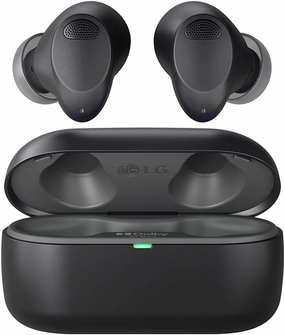 LG Tone Free T80 Dolby Atmos True Wireless Earbuds with Adaptive Noise Cancelling, IPX4 Water Resistant, Up to 36 Hours of Battery Life, Black