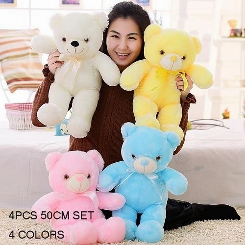 light LED Glowing Teddy Dependable Clearance sale Christmas Bear Kid Stuffed for toy Gift or