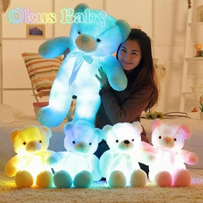 light LED Glowing Teddy Dependable Clearance sale Christmas Bear Kid Stuffed for toy Gift or