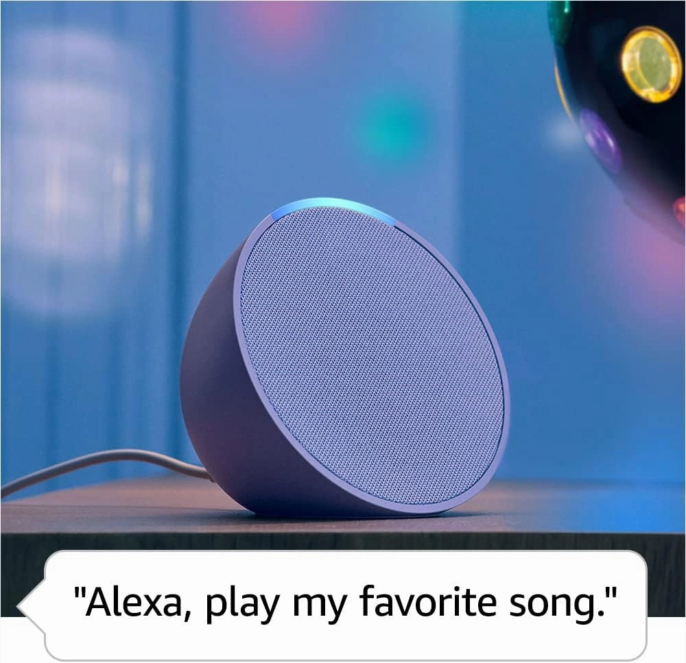 Like-New Amazon Echo Pop (newest model), Our smallest Alexa speaker, Fits in any room, Midnight Teal