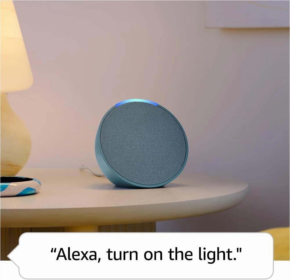 Like-New Amazon Echo Pop (newest model), Our smallest Alexa speaker, Fits in any room, Midnight Teal