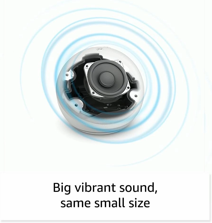 Like-New Echo Dot (5th Gen, 2022 release) | With bigger vibrant sound, helpful routines and Alexa | Glacier White
