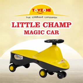 Little Champ Magic Car - Yellow | Swing Car | Kids Toy Car | Comfortable Seat | Elegant Design | Twister Ride on | Pedal-free car | Push Car | Twist Car | For Kids 3  Years
