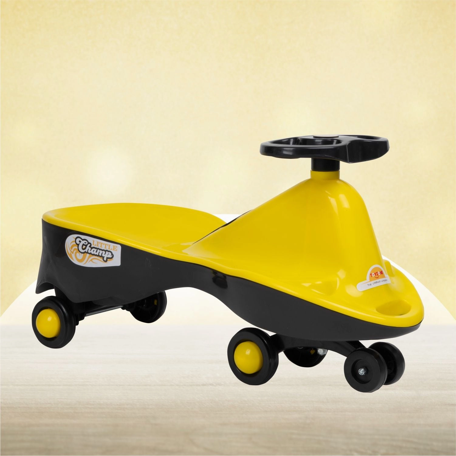 Little Champ Magic Car - Yellow | Swing Car | Kids Toy Car | Comfortable Seat | Elegant Design | Twister Ride on | Pedal-free car | Push Car | Twist Car | For Kids 3  Years