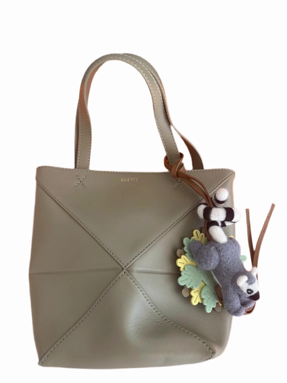 Loewe Eucalyptus Green Mini puzzle Fold tote