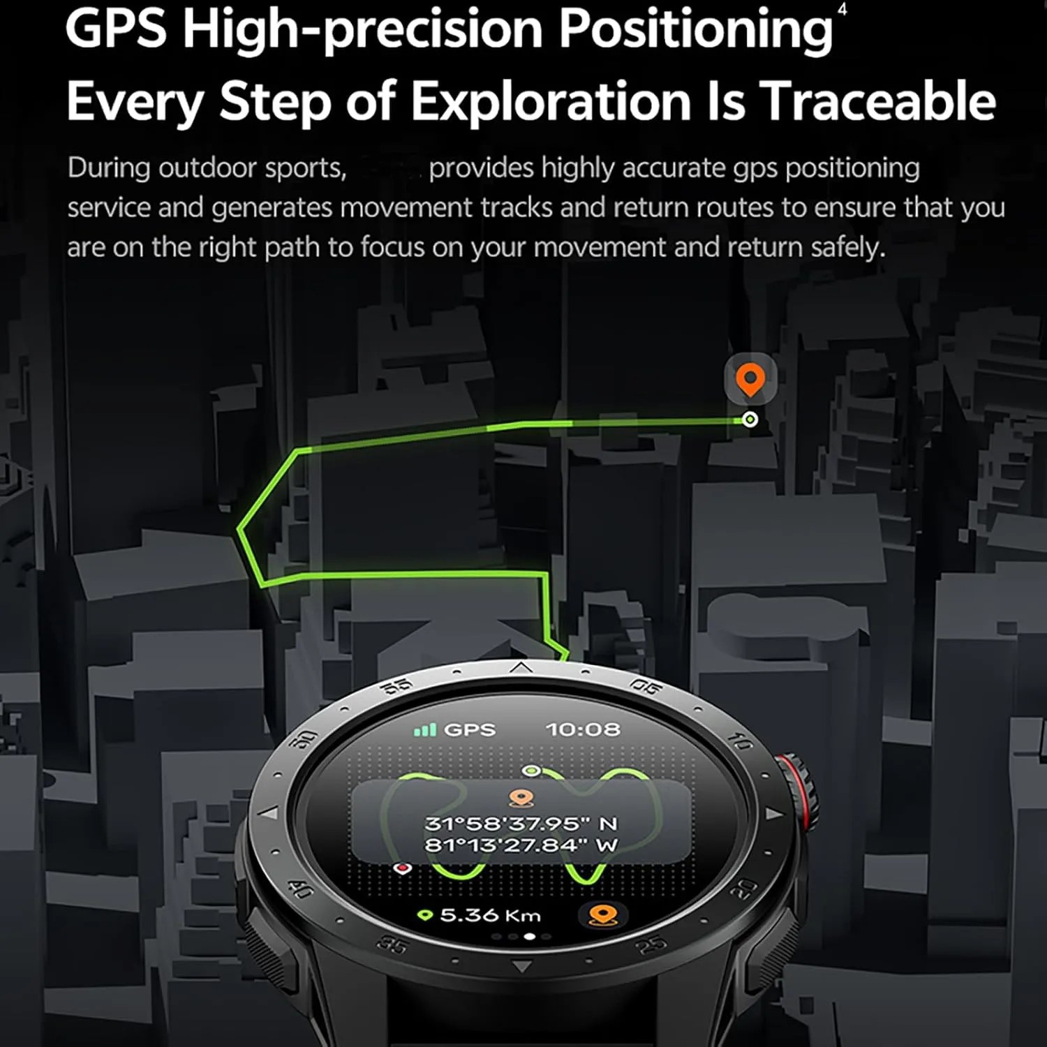 Loluka GPS Smart Watches with Compass Altitude Barometer ABC Watch for Men Women (Answer/Make Call) 1.43" AMOLED Smartwatch Running Adventure