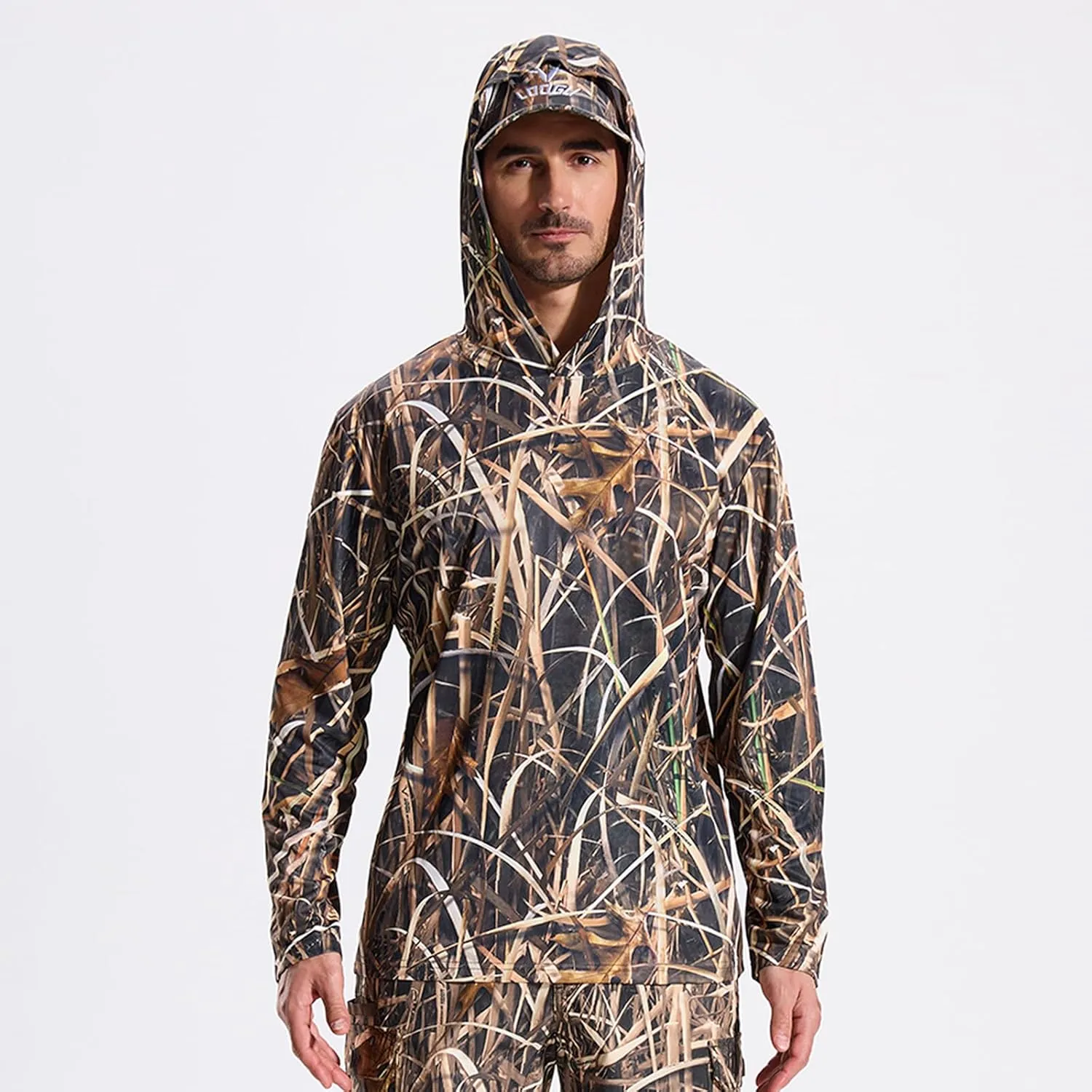 LOOGU Men’s Hunting Camo Shirt Lightweight, Camouflage Shirts for Men Long Sleeve Shirt for Fishing Hiking Camping