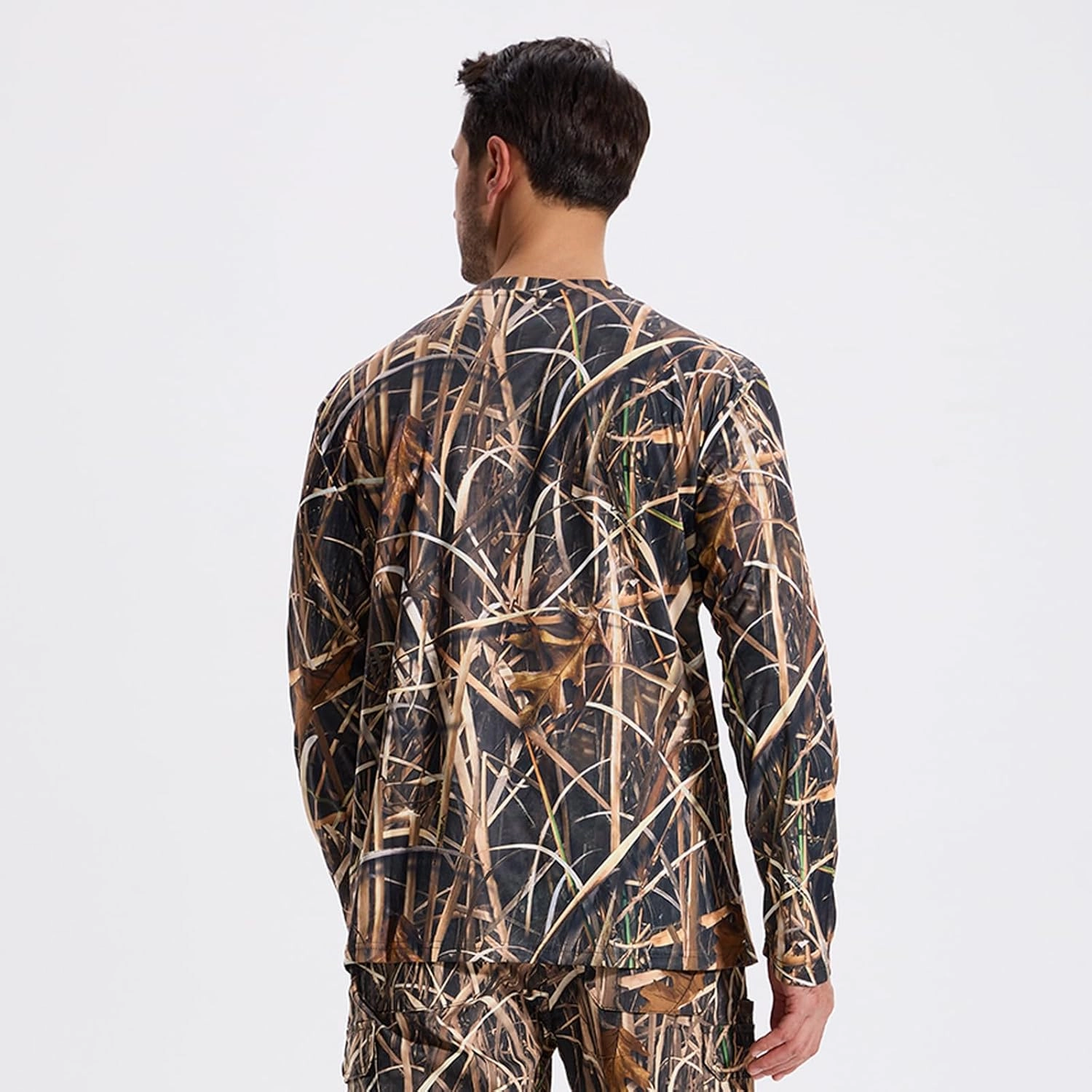 LOOGU Men’s Hunting Camo Shirt Lightweight, Camouflage Shirts for Men Long Sleeve Shirt for Fishing Hiking Camping