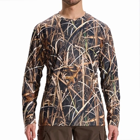 LOOGU Men’s Hunting Camo Shirt Lightweight, Camouflage Shirts for Men Long Sleeve Shirt for Fishing Hiking Camping