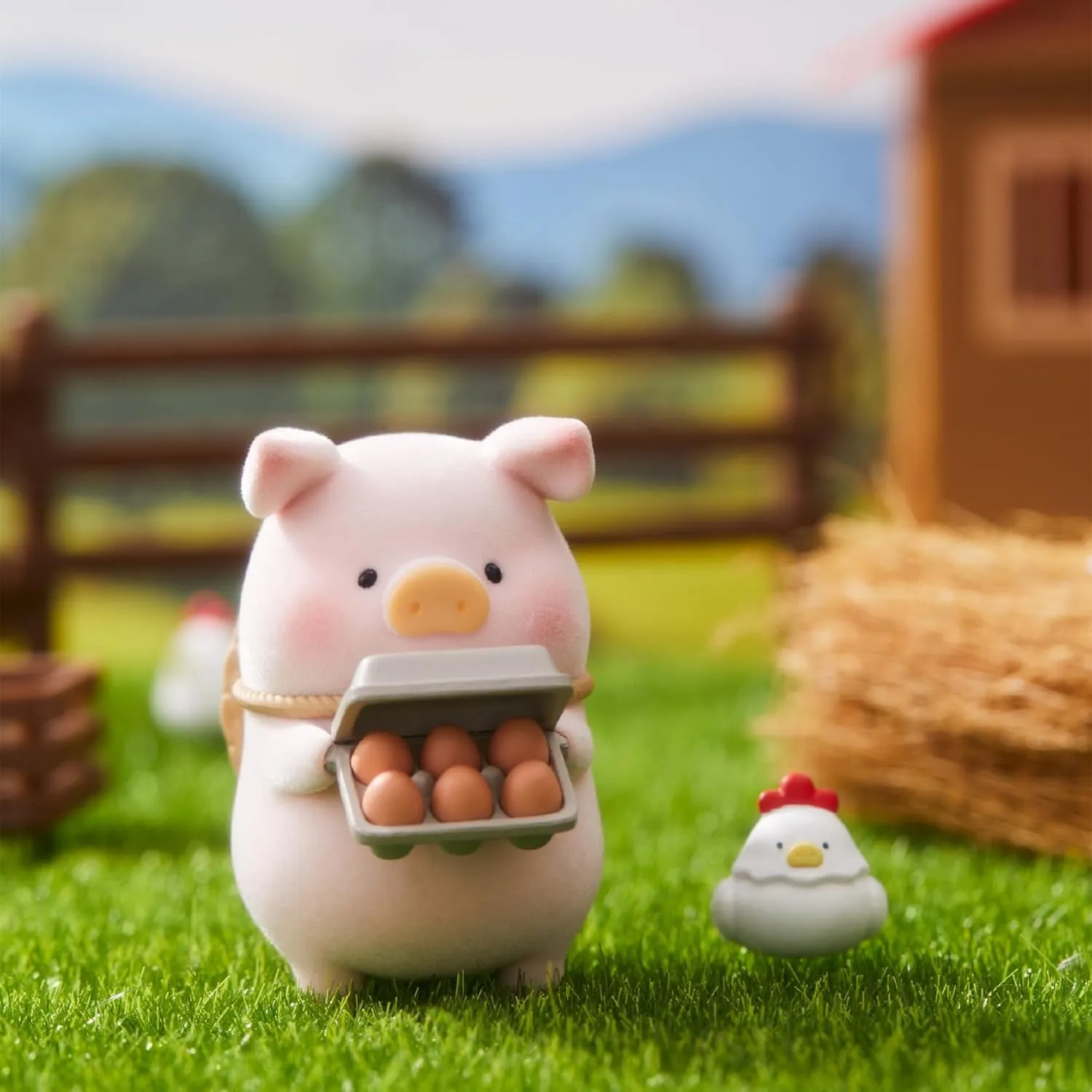Lulu The Piggy My Sweet Farm Garden Series 6PCs Cute Pig Figures Collectible Toys Kawaii Birthday Gifts