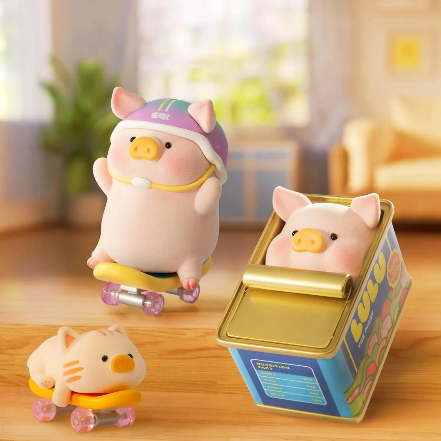 Lulu The Piggy Stay with You Series 1PC Cute Pig Blind Box Figures Collectible Toys Kawaii Birthday Gifts