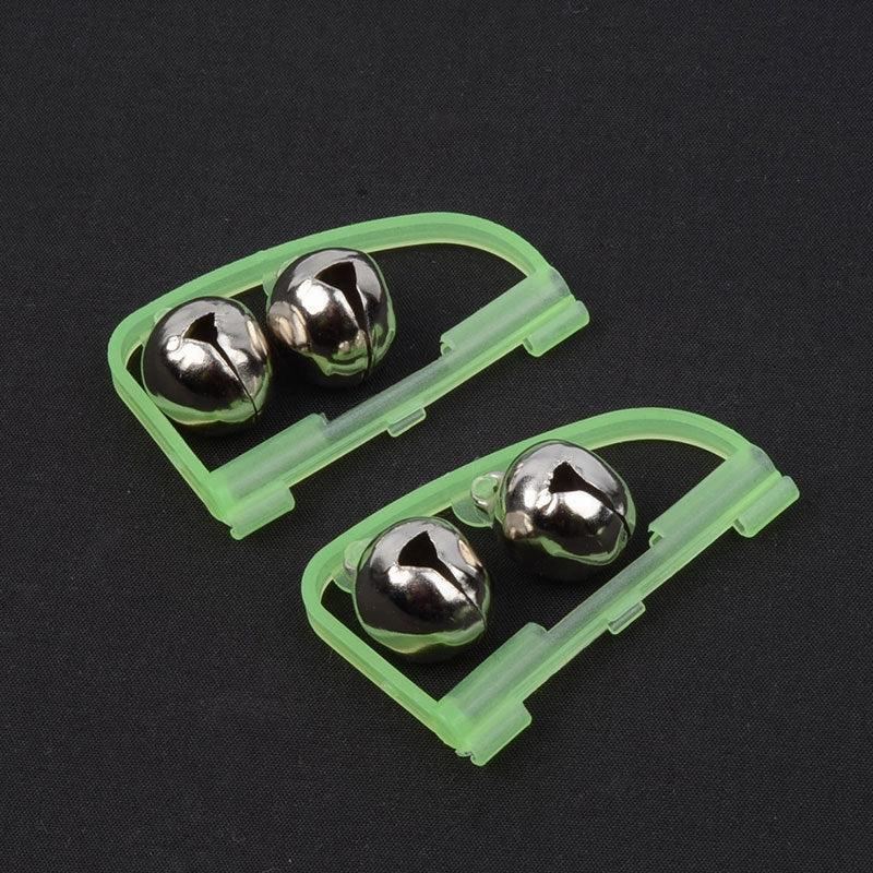 Luminous Arched Fishing Alarm with Twin Bells Fishing Bite Alarm Indicator Clip On Sea Fishing Rod Tip