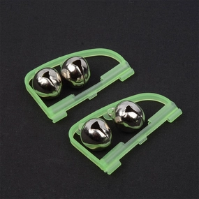 Luminous Arched Fishing Alarm with Twin Bells Fishing Bite Alarm Indicator Clip On Sea Fishing Rod Tip