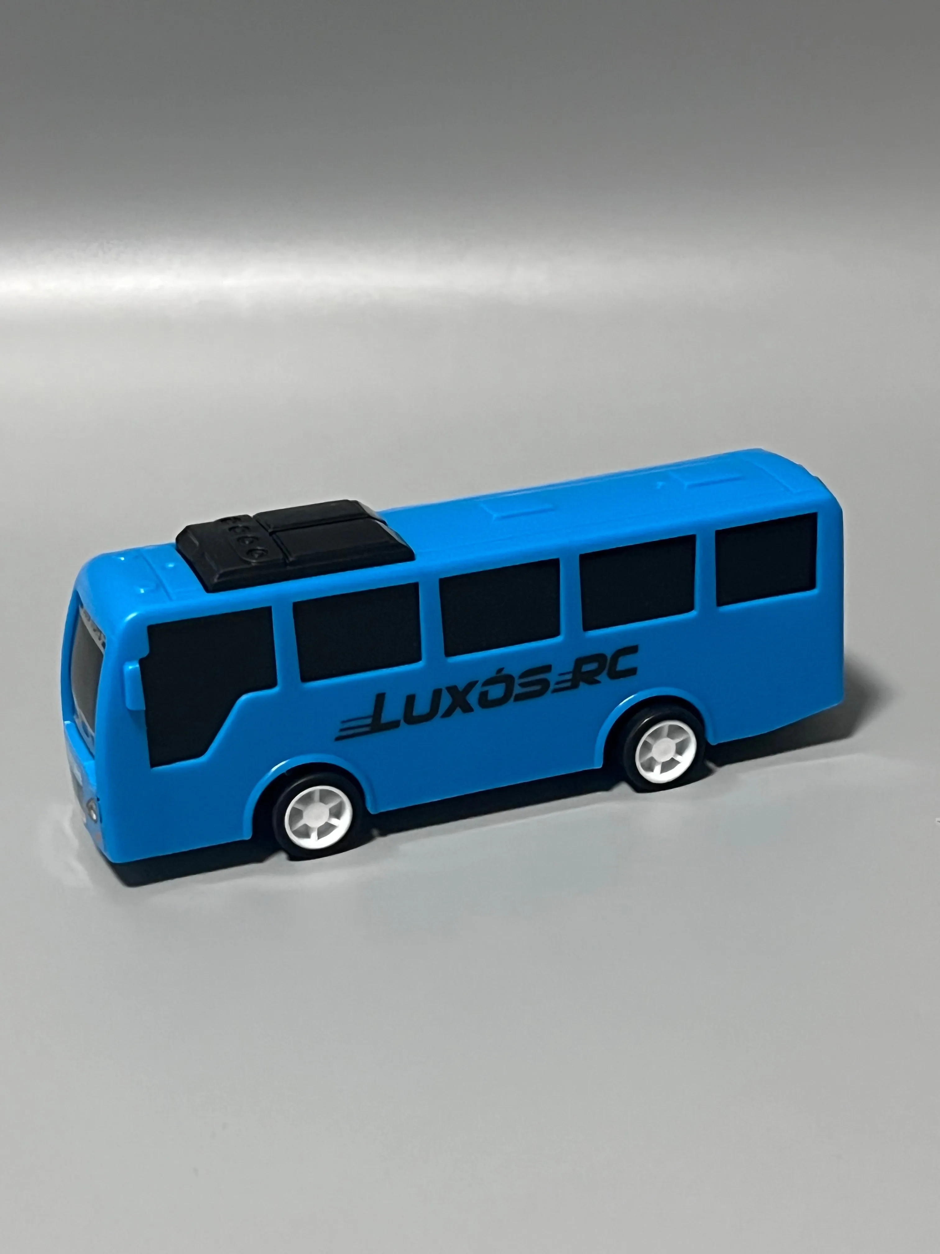 Luxos RC Toy Car, Mini Blue Bus Design, Remote-Controlled Vehicle, Compact Size 8 x 4 x 3 cm